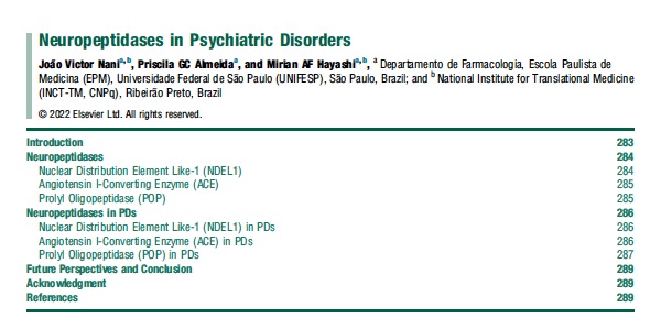 neuropeptidase in psychiatric disorder
